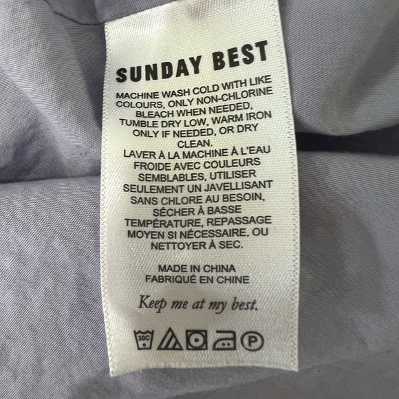 Aritzia Sunday Best Ramona lavish lavender babydoll mini dress size medium - Picture 12 of 15